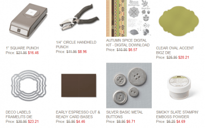 Stampin’ Up!’s Weekly Deals starting TODAY