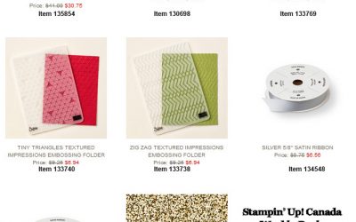 Stampin’ Up! Canada Weekly Deals for 9 June 15