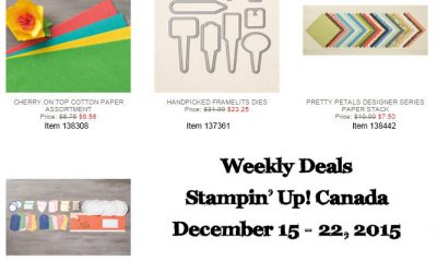 Weekly Deals and Ten Days Til Christmas!