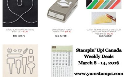 Stampin’ Up! Canada Weekly Deals March 8th