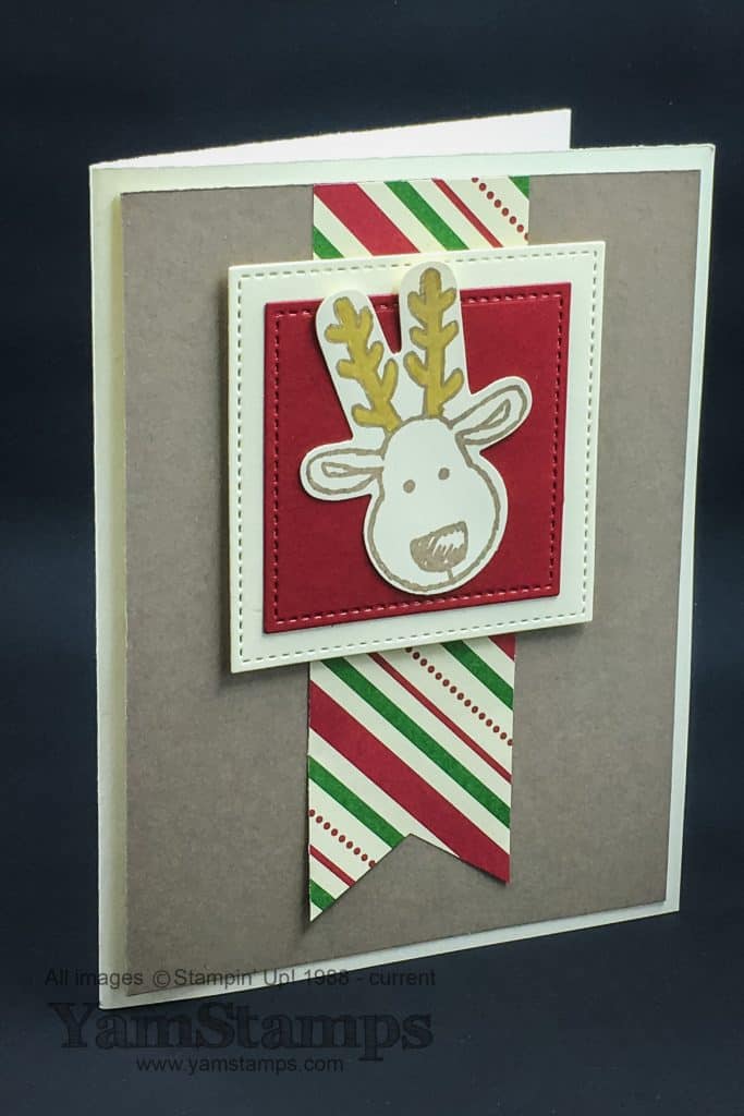 YamStamps Reindeer Cookie Cutter Card