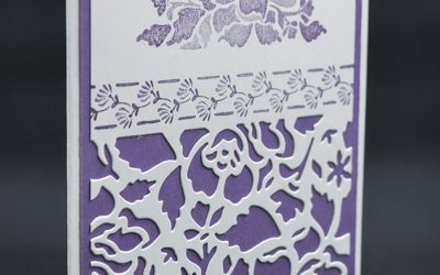 Detailed Floral Die Cut Card