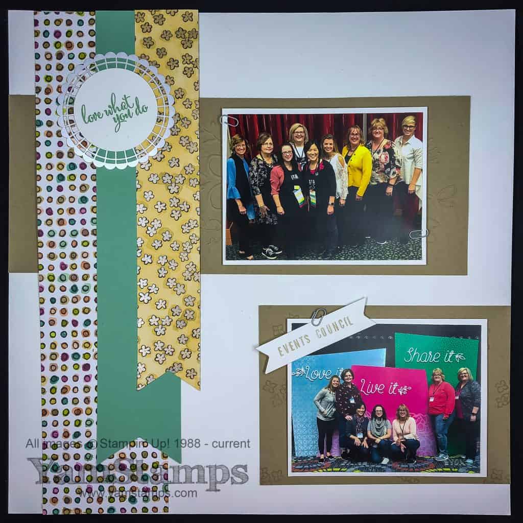 yamstamps events council scrapbook page