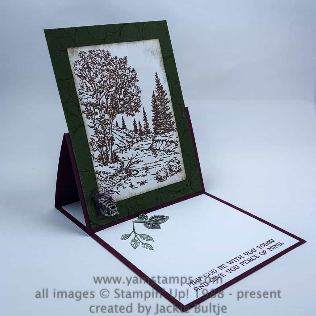 peaceful place easel card