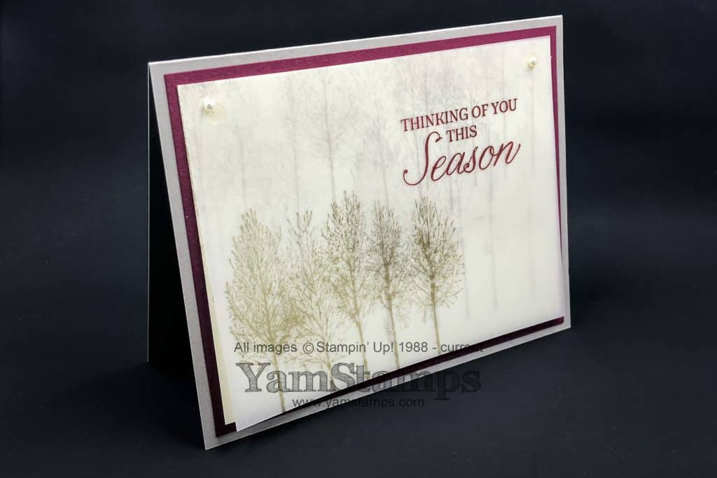 winter woods vellum card