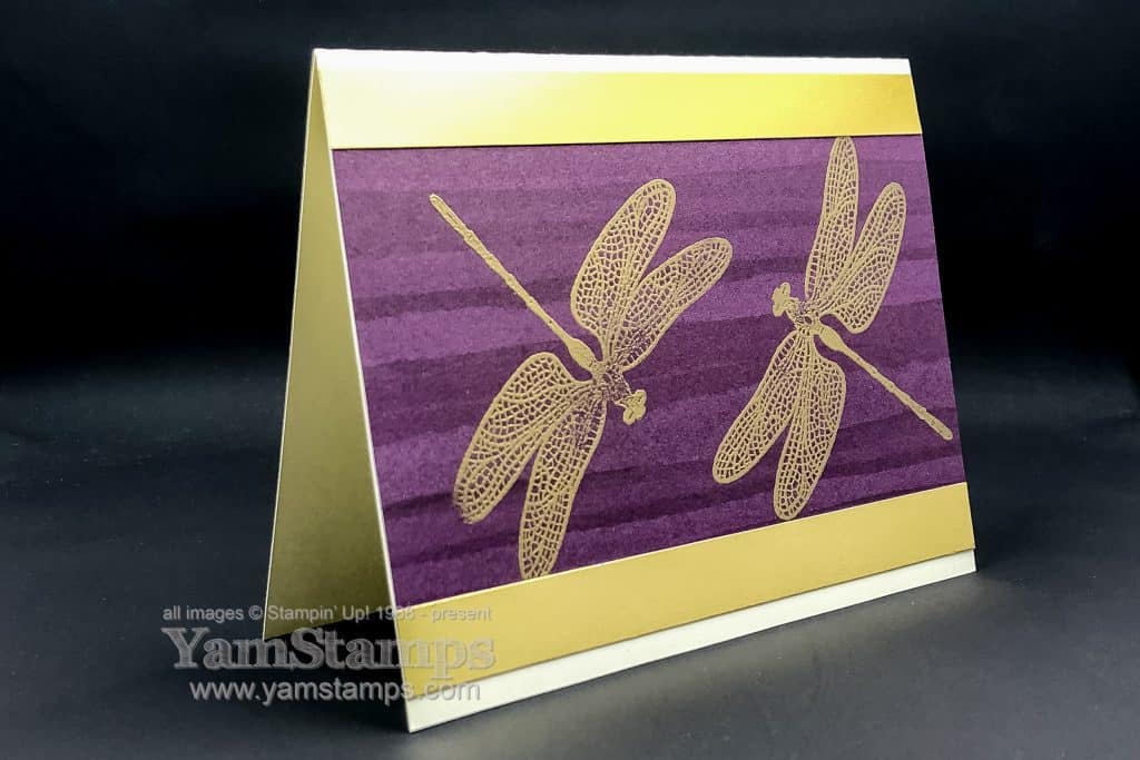 embossed dragonfly card