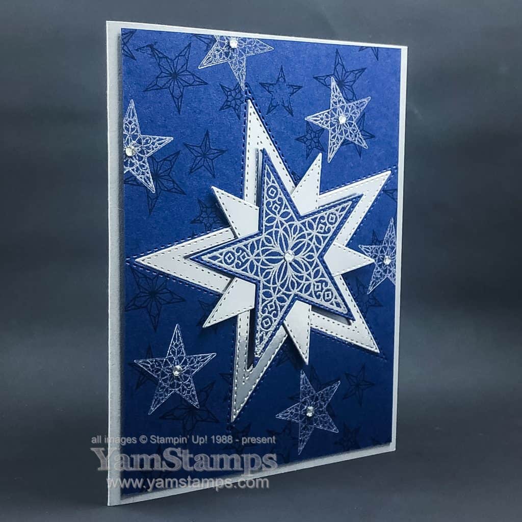 die cut star card