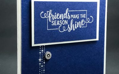 Blue and Silver Holiday Card