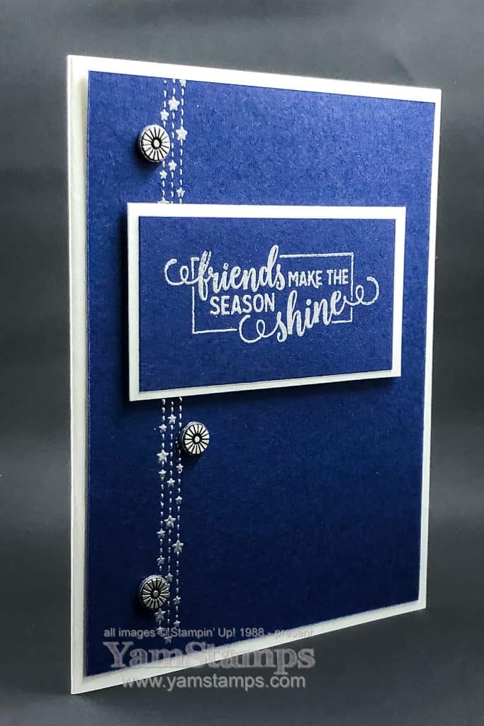 blue and silver holiday card