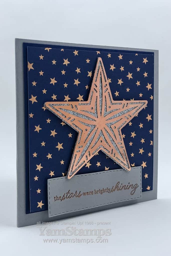 glittery star card