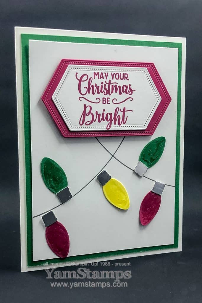 sparkly Christmas Lights card