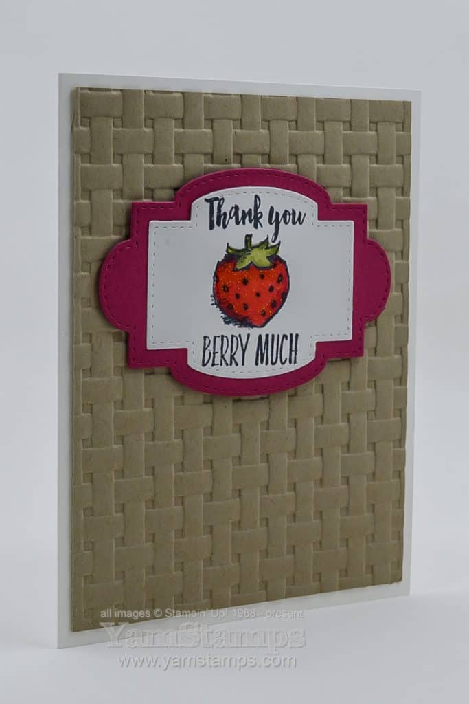 thank you card strawberry