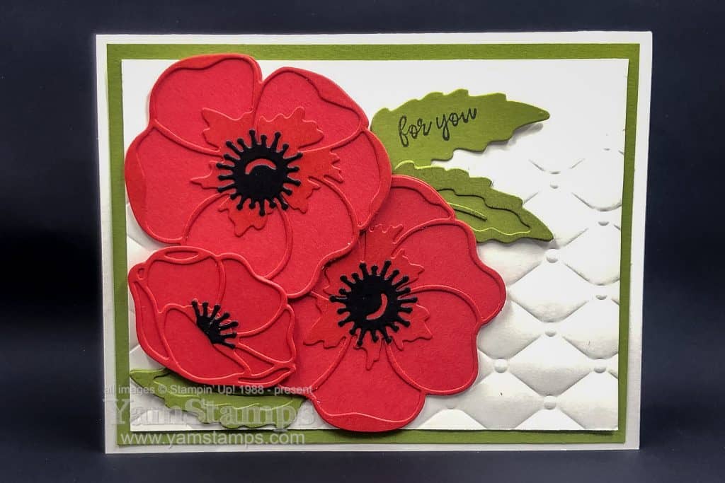 die cut poppy card