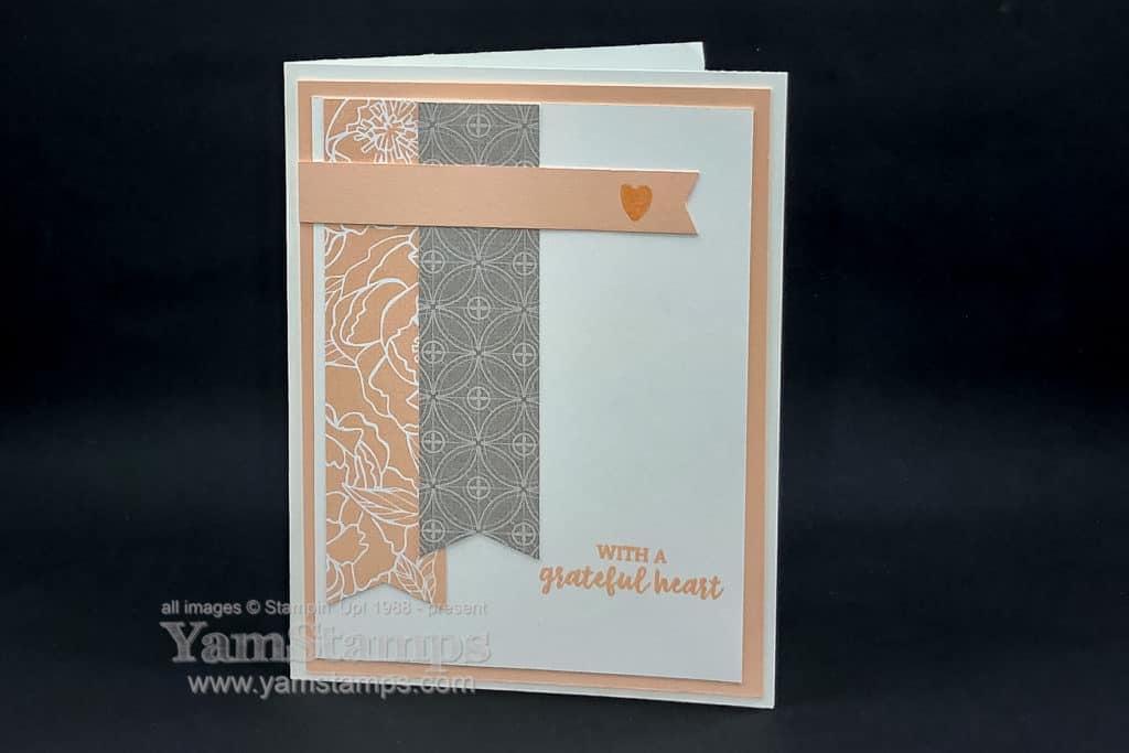 Pink and Grey Thank You Card