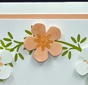 close up floral wreath card
