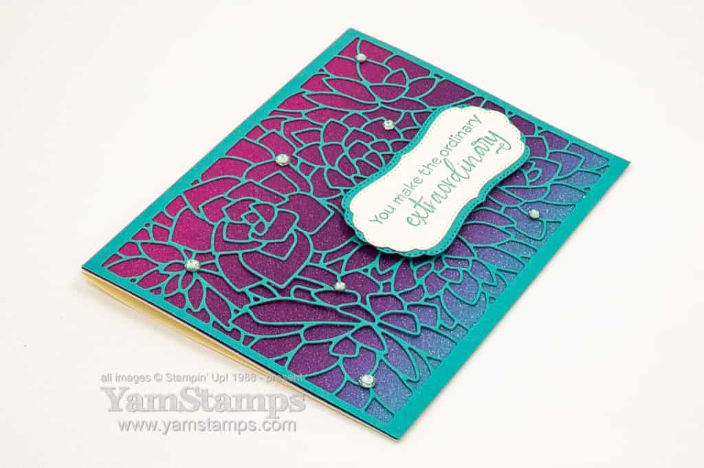 sparkly ombre card