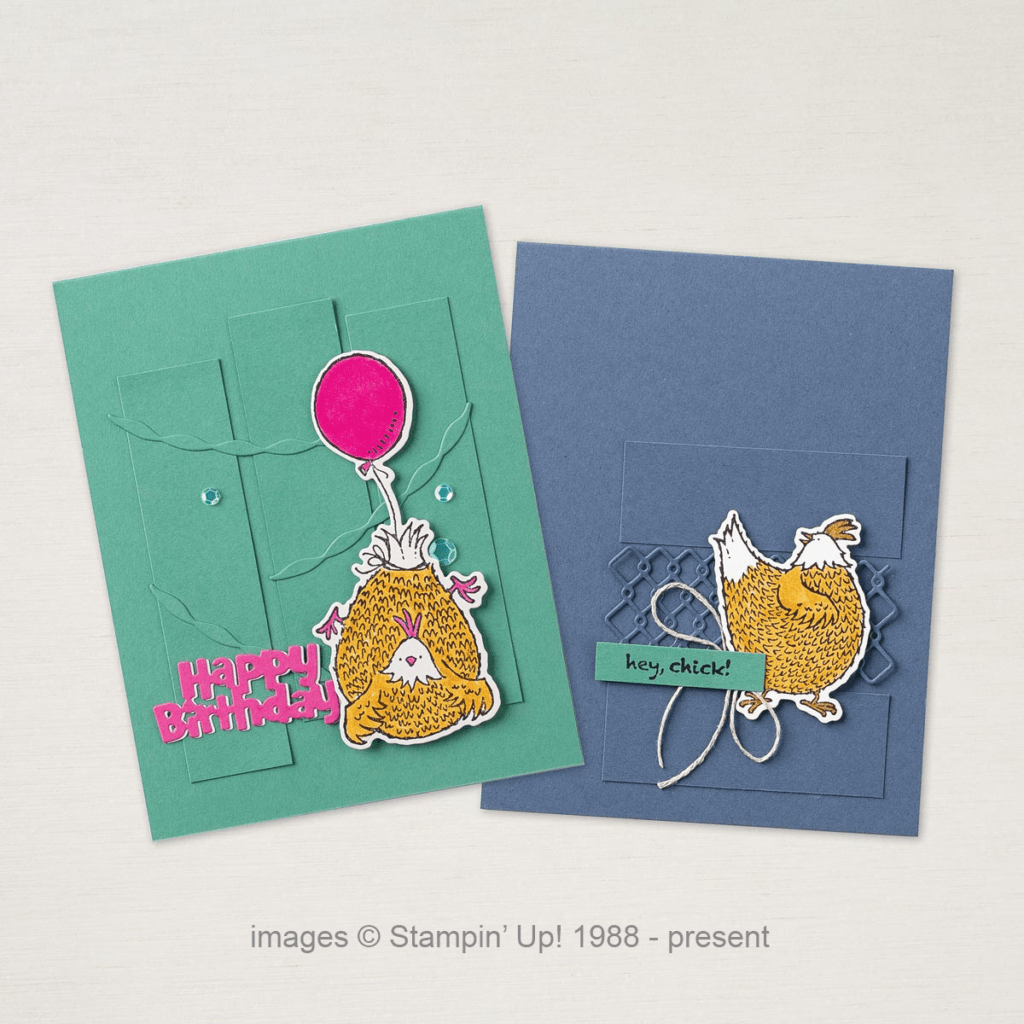 Hey Chick and Hey Birthday Chick cards