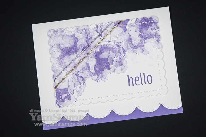 purple hello card