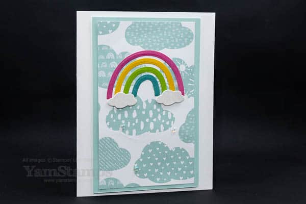 die cut rainbow card