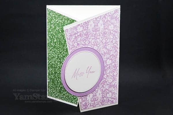 angled fun fold card