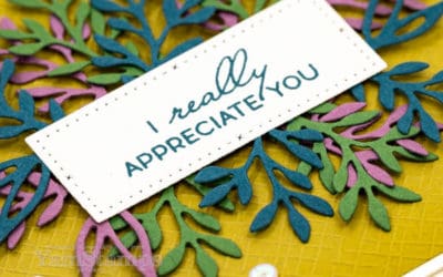 Layered Leaves Background Card