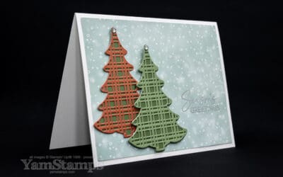 I’m here! Here’s a plaid Christmas tree card tutorial to make up for my silence!