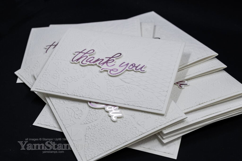 bulk thank you card production
